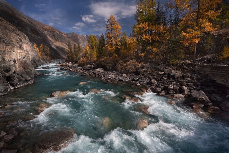 алтай, река, осень, бирюза, карагем Карагемphoto preview