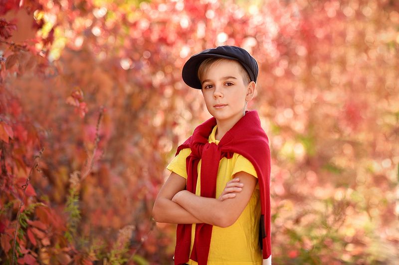 детский портрет, мальчик, осень, красота Краски осениphoto preview