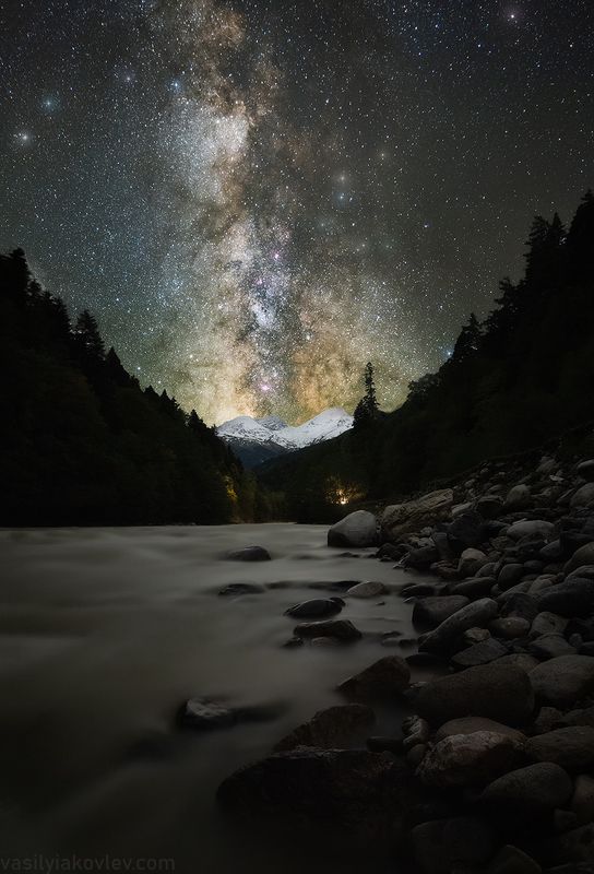 кчр, фототур, яковлевфотур Ночь на берегу реки Большая Лабаphoto preview