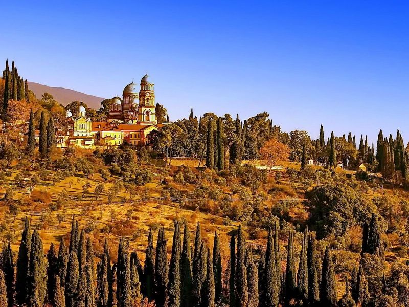 Осень. Монастырь. Ново-Афонский монастырь. photo preview