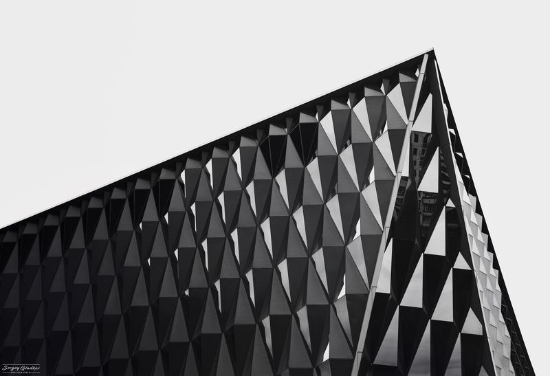 architecture, dark, line, abstarct, city, urban, facade, modern, black, white, Moscow, Russia Черный бриллиант photo preview