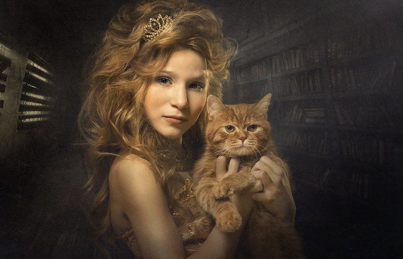 Девочка, Кот, Сказка ******photo preview