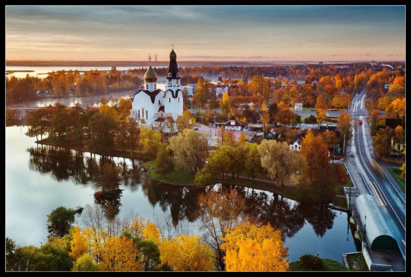 сестрорецк, церковь, собор, петра и павла, петра, павла, сестра, разлив, осень, рассвет ... пока не встало Солнце...photo preview