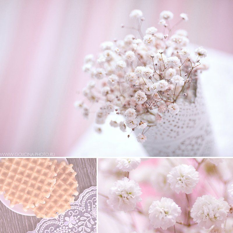 Коллаж, Печенье, Цветы Нежностьphoto preview