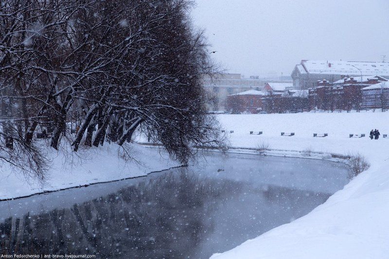 екатеринбург, исеть, снегопад Снегопад фото превью