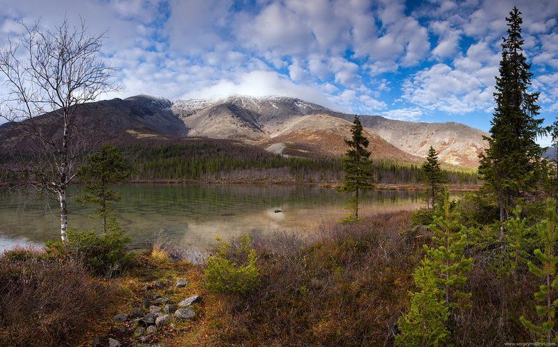 Khibiny, Kola Peninsula, Lake, Mountains, Горы, Заполярье, Кольский, Озеро, Осень, Полигональные озера, Хибины Позабытое тепло осенних днейphoto preview