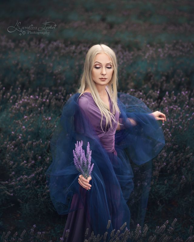 dress, makeup, magic, fine art, художественная фотография, lavender, purple, pink, blonde, лаванда Lavender Dreams 1photo preview