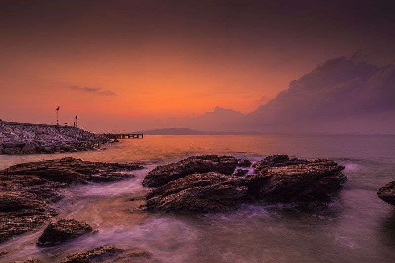 пейзаж, таиланд, море, рассвет, landscape, thailand, sea, dawn, seascape, Перед рассветомphoto preview