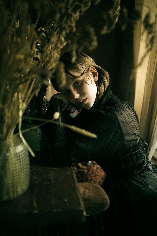 девушка модель портрет фотосессия студия girl model young  Полинаphoto preview