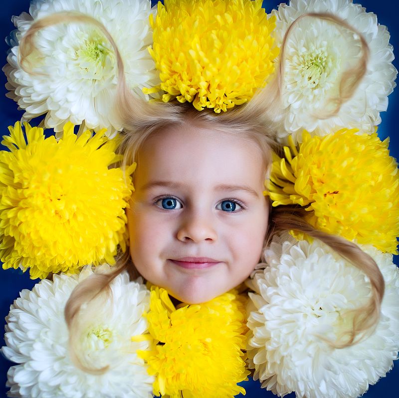 елена мамрукова, детский портрет Цветочекphoto preview