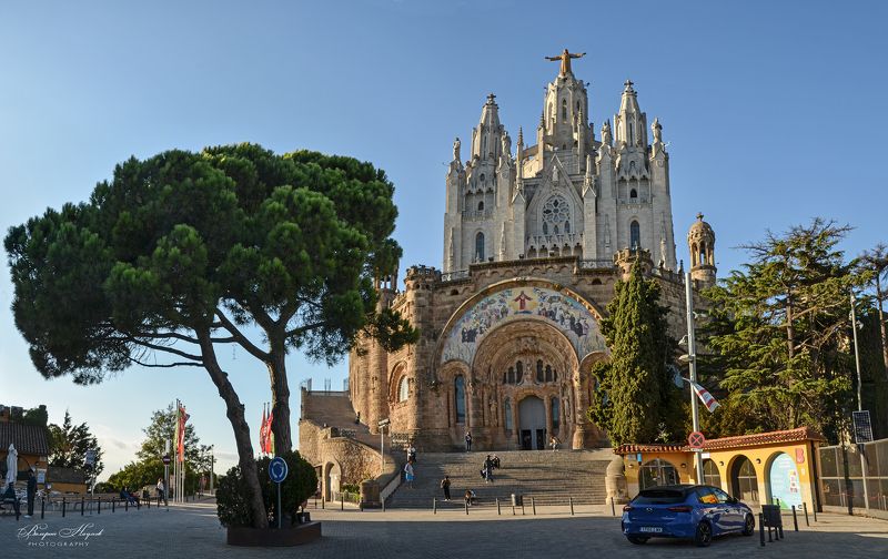 барселона, холм тибидабо, храм святого сердца, вид с холма на барселону Барселона. Холм Тибидабоphoto preview