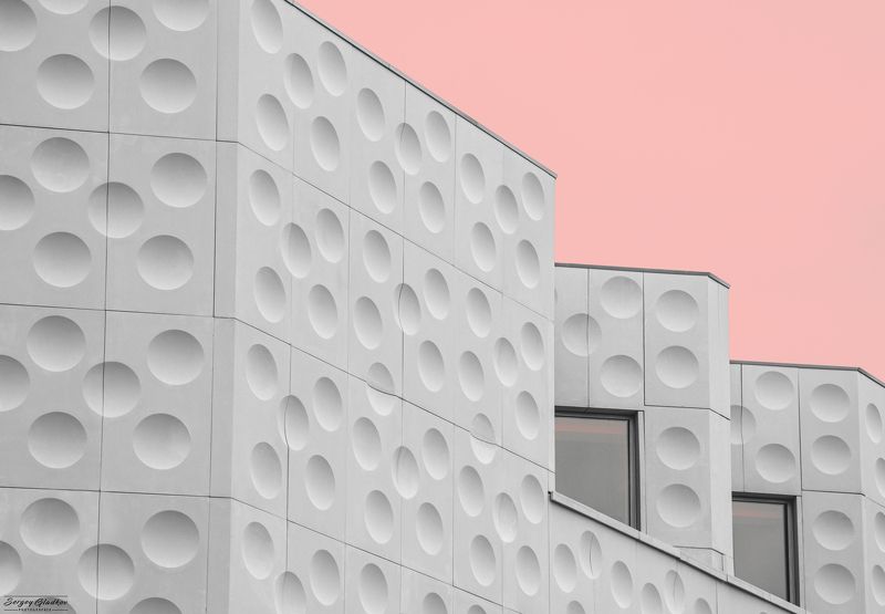 architecture, window, line, abstarct, city, urban, facade, modern, Moscow, Russia Губкаphoto preview