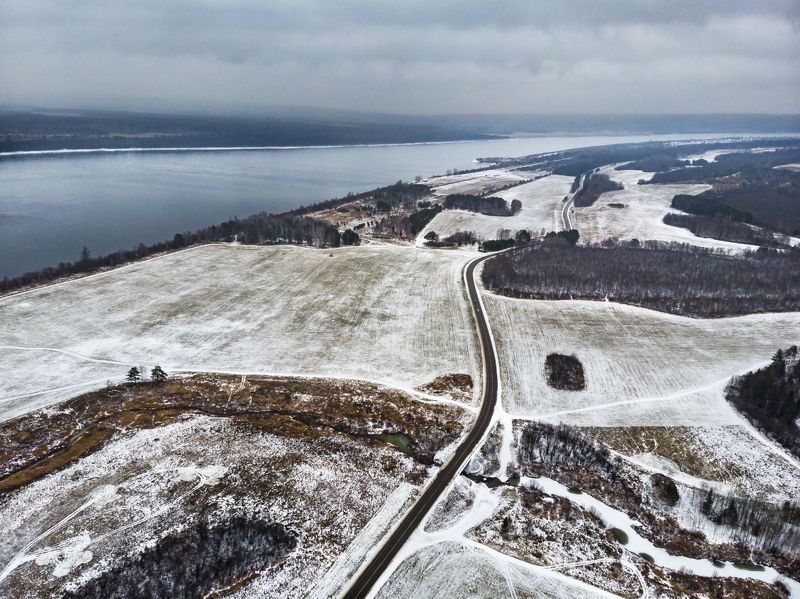 Дорога, Енисей, река, зима, Кузминка, Лесосибирск, Енисейск Дорога Енисейск - Лесосибирскphoto preview