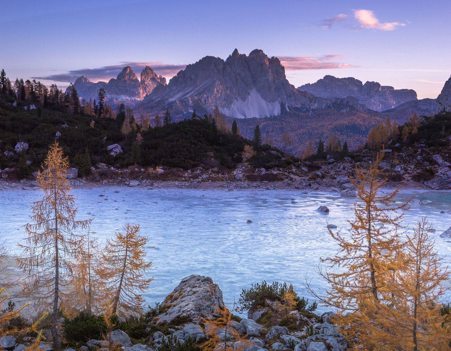 италия, доломиты, горы, облака, озеро, восход, природа, landscape, italy, dolomites, golden hour, golden light, sunrise, Геннадий Финенко