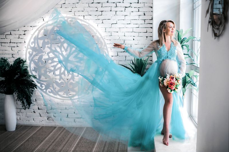 беременность, девушка, портрет На крыльях счастья photo preview