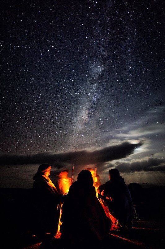 звезды, костер, млечный путь, ночь, огонь, пастух, симиен, эфиопия Пастухи у костра в Симиенских горах. Эфиопияphoto preview