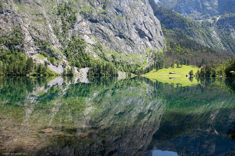 germany, oberzee, германия, горы, оберзее, озеро, отражение, снежные вершины Озеро Оберзееphoto preview