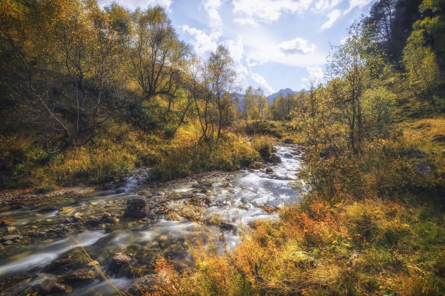 Осень в горах. Автор: ОЛЬГА КОВАЛЁВА пейзаж, горы, кавказские горы, природа россии, архыз,, ОЛЬГА КОВАЛЁВА