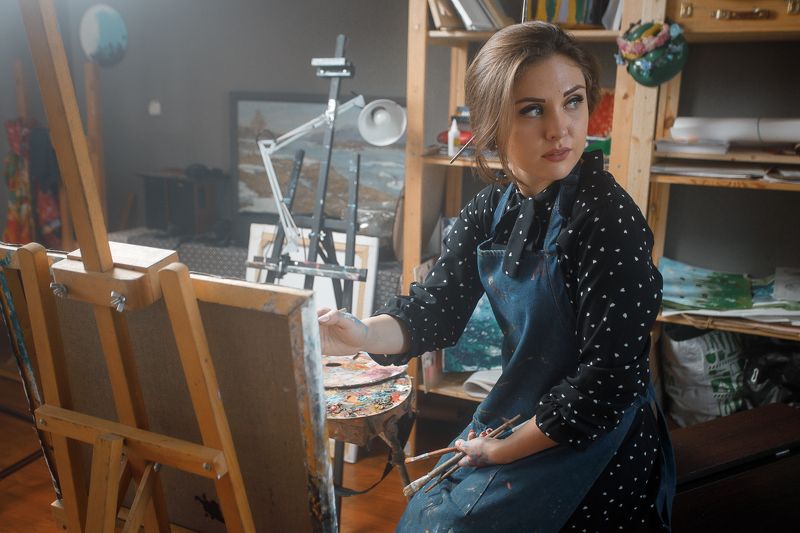 портрет, работа, процесс, artist, искусство, мастерская, процесс, художник, портрет, нерозя, workshop Художницаphoto preview