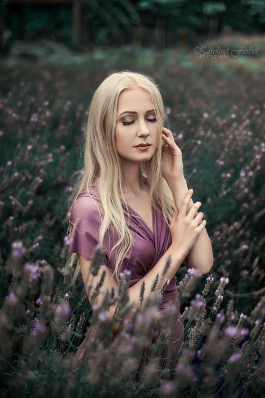 dress, makeup, magic, fine art, художественная фотография, lavender, purple, pink, blonde, лаванда Lavender Dreams 3photo preview
