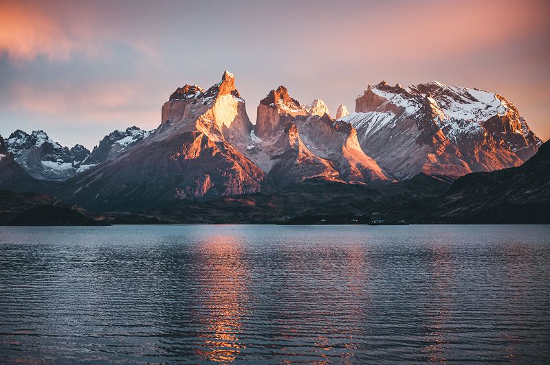 пейзаж, горы, рассвет, патагония Дорогами Патагонииphoto preview