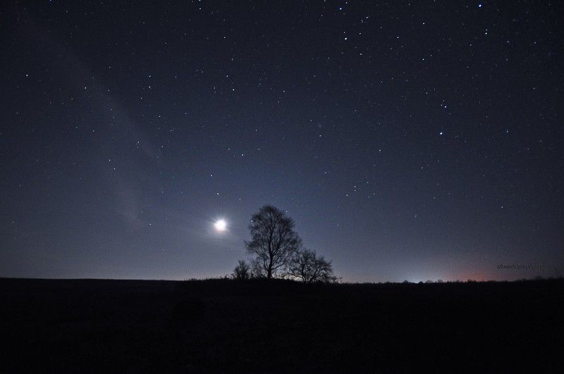 пейзаж, природа, ночь, звёзды, луна, солнце, рассвет, небо, астрофотография От заката до рассвета.photo preview