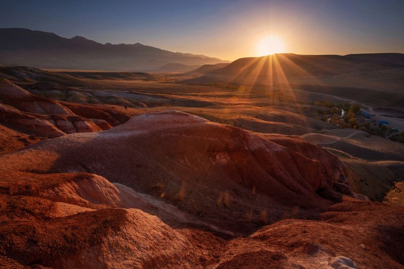 алтай,горы,марс, рассвет красный рассветphoto preview