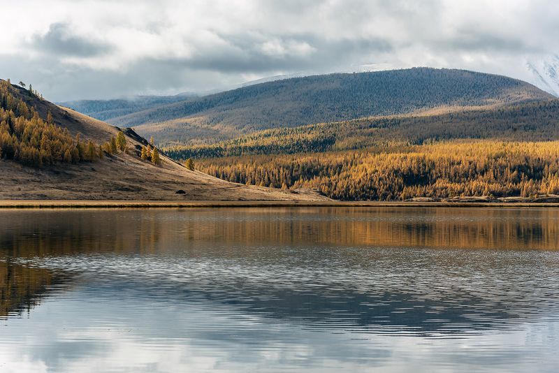алтай, республика алтай, джангысколь, озеро, урочище ештыкель, облачность, лиственницы, осень Джангысколь, ленивые сюжеты на берегу озераphoto preview