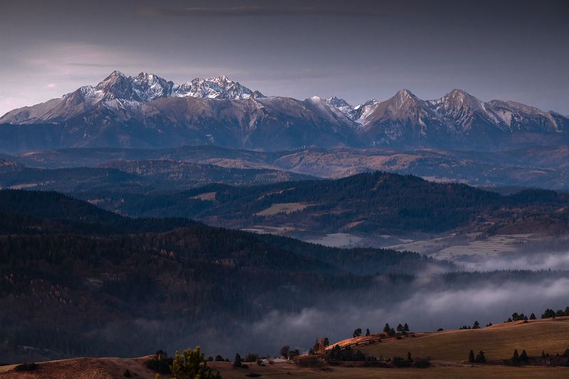 mountains, autumn, poland, slovakia, morning Tatra Mountainsphoto preview