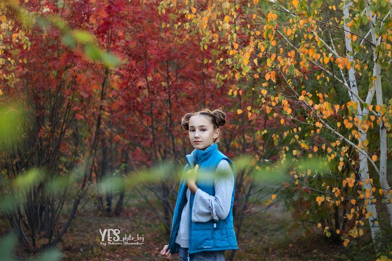 осень девочка ребенок осенний портерт Краски осениphoto preview