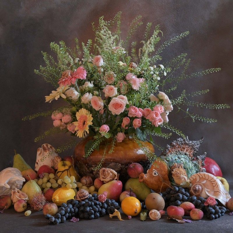 #натюрморт #still_life Натюрморт с розами (голландский мотив)photo preview