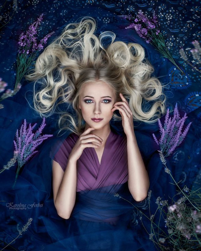 dress, makeup, magic, fine art, художественная фотография, lavender, purple, pink, blonde, лаванда Lavender Dreams 4photo preview