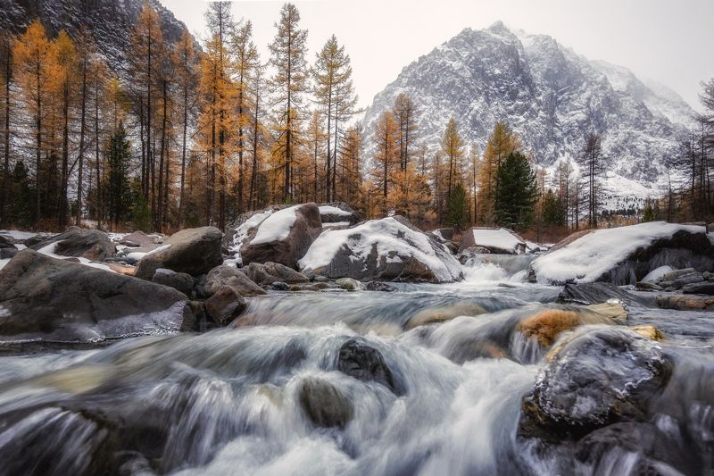 алтай,горы,актру,караташ быстрая водаphoto preview