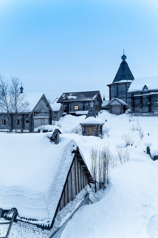 russia; house; museum; orthodoxy; saint; russian; beautiful; sightseeing; heritage; europe; christian; wooden architecture; orthodox church; monastery; unesco; historical; rural; chapel; vintage; wooden; building; landscape; religion; old; historic; summe ancient wooden monastery in the Arctic circlephoto preview