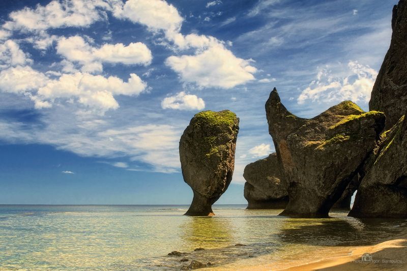 кекуры, бухта дубовая, дальний восток, японское море, дикий пляж, песок, песочный пляж, побережье, приморский край Приморский Аватар фото превью