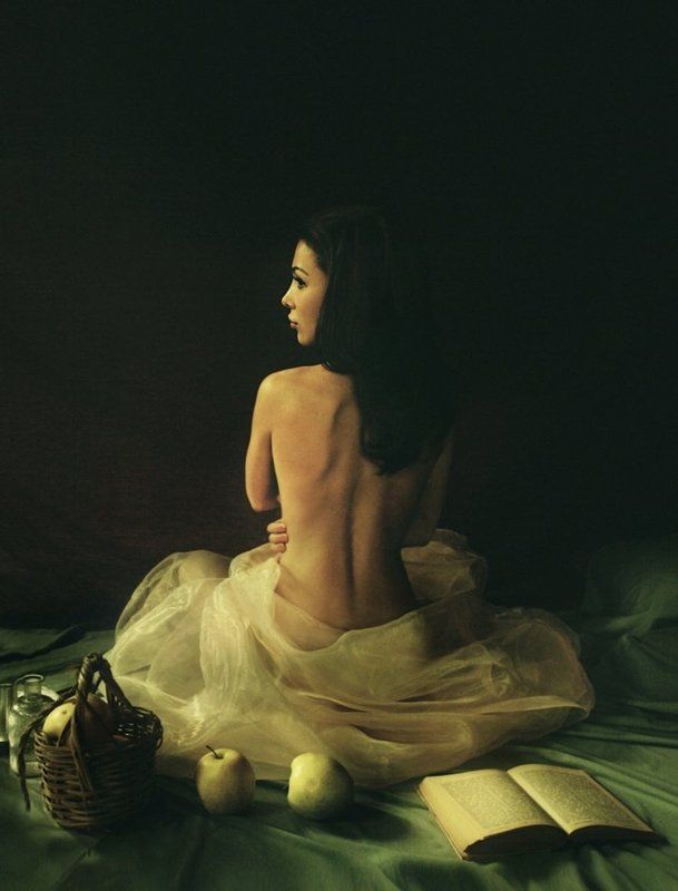 Woman with book and apples IIphoto preview