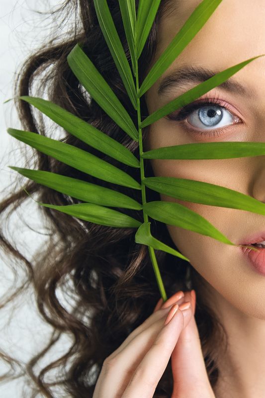 beauty, beauty portrait Голубое и зеленоеphoto preview