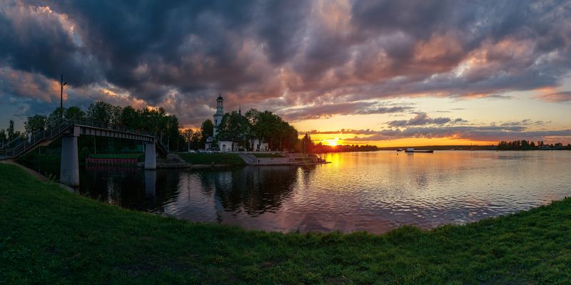 панорама,нева,устье,ижора Хроника закатаphoto preview