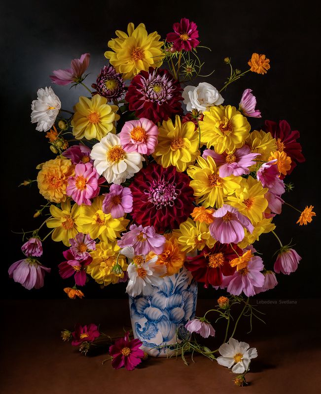 цветы,букет,георгины Букет цветовphoto preview