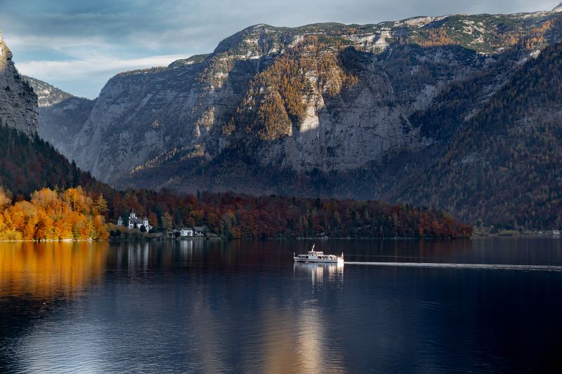 хальштеттер, хальштат, гальштат, озеро, австрия, пейзаж, осень, закат Поймать осеньphoto preview