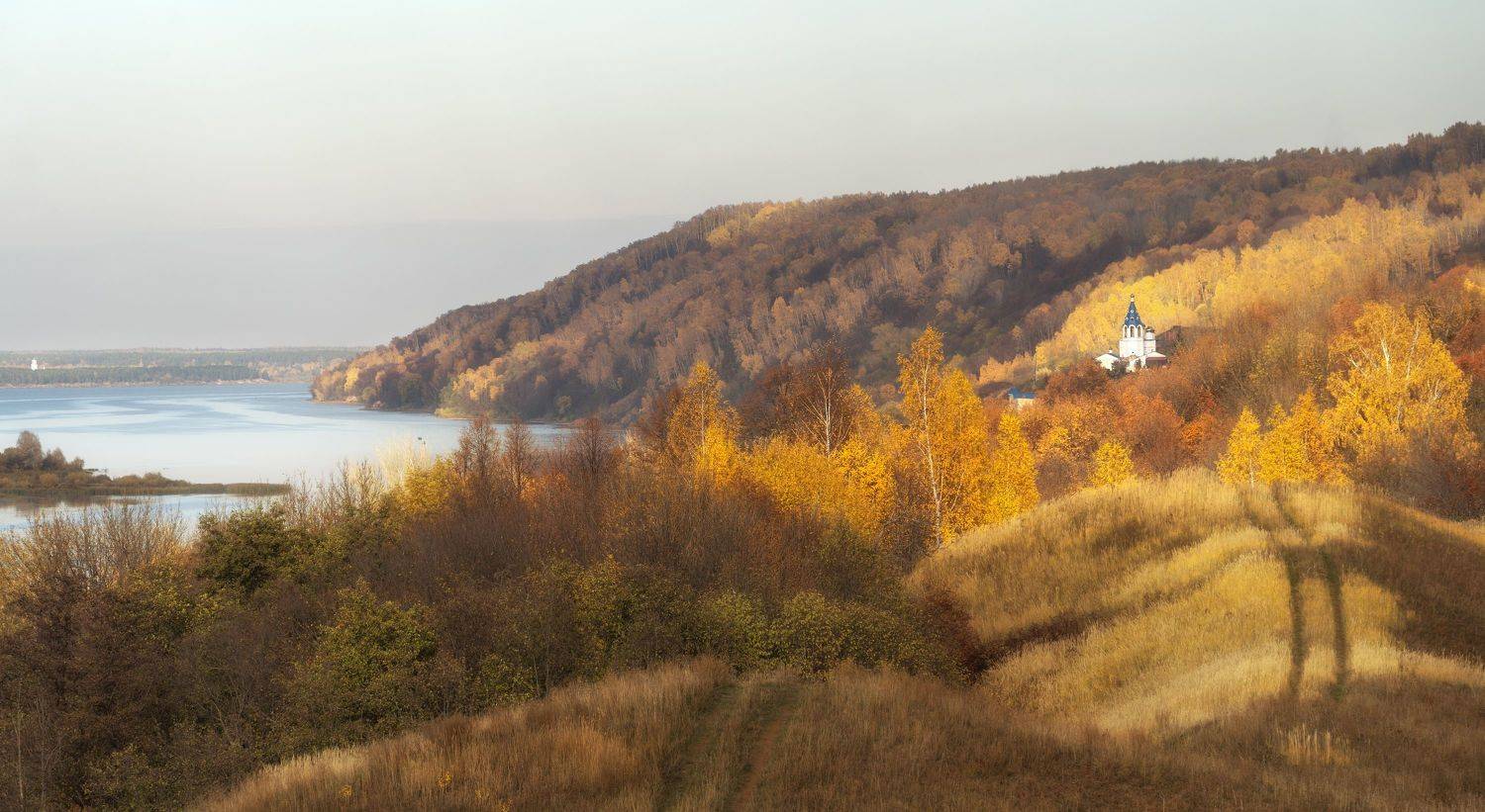 нижегородская, область., октябрь., берег, волги., исады., Андрей Колесов