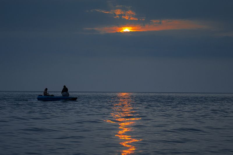 sunset, sea, boat, birds, sea line, seaside, water, landscape, travel, canon, photography, Sunset stories..photo preview