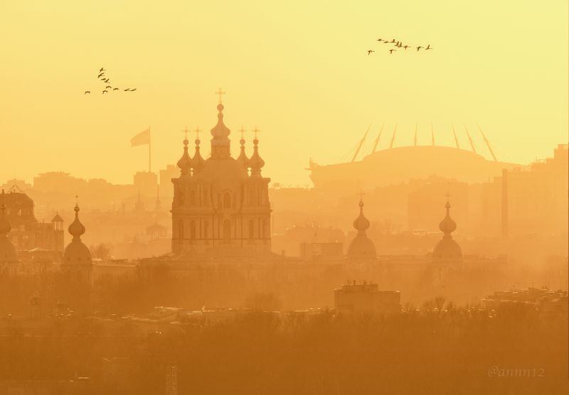 петербург, город, закат, перспектива Закат над Петербургомphoto preview