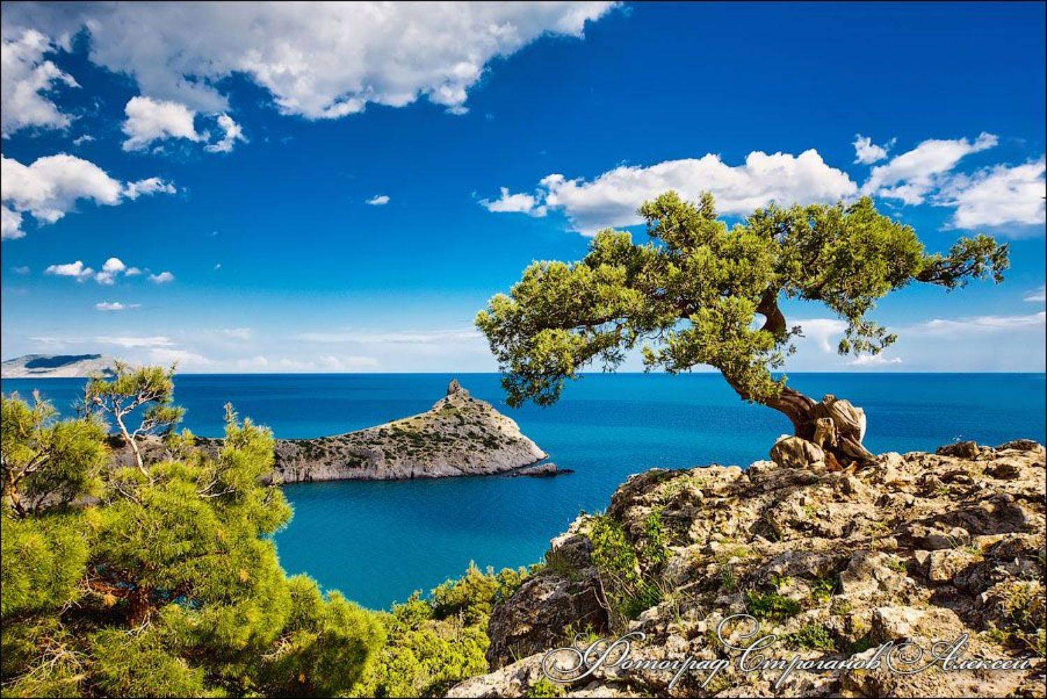Летний пейзаж с морем, Крым, Новый Свет, царский пляж и мыс Капчик. Автор: Алексей Строганов пейзаж, крым, лето, новый свет, фотограф, природа, красота, фотохудожник, море, горы, ландшафт, фотограф в испании, natgeo, картина, отркытка, Алексей Строганов
