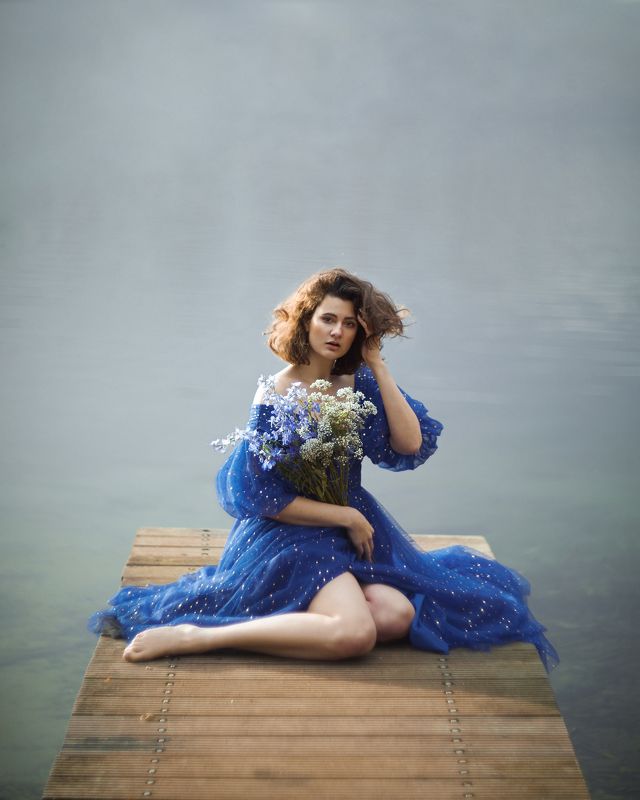 арт, фотография, женщина, девушка, озеро, гелиос Warm Novemberphoto preview