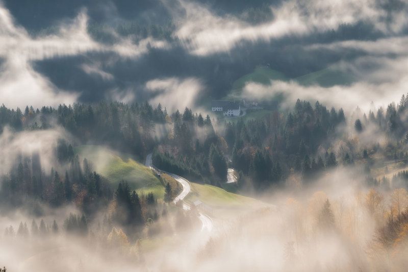 словения, slovenia, туманы словении, slovenia landscape, slovenia landscape photography Туманная мелодия Словенииphoto preview