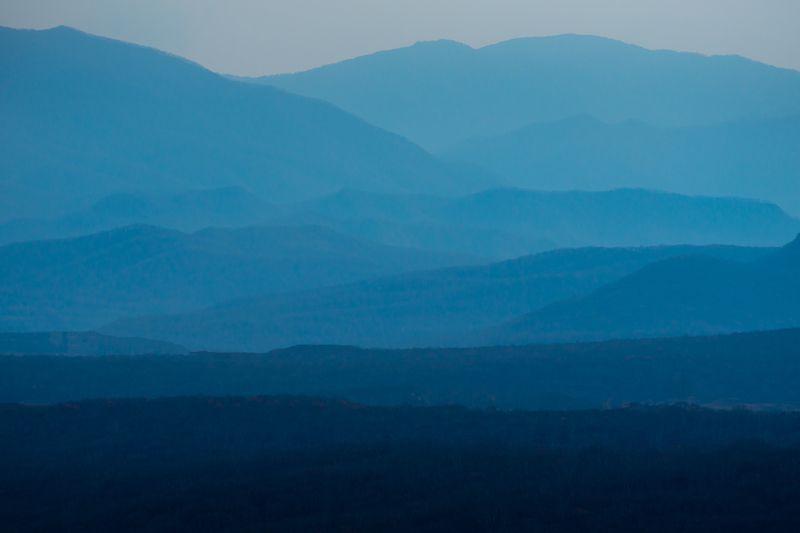 горы, ландшафт, абстракция, синева, волны Геометрия гор фото превью