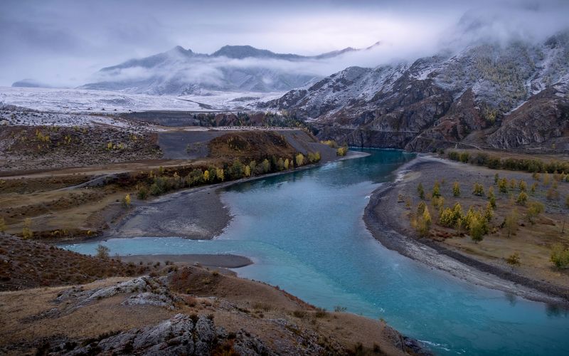 алтай, чуя, катунь, река, горы, river, mountains, чуй-оозы, туман, облака, осень, пейзаж, природа, нд, fujifilm xt3, фототур на алтай, золотой алтай нд, золотой алтай Чуй-Оозыphoto preview