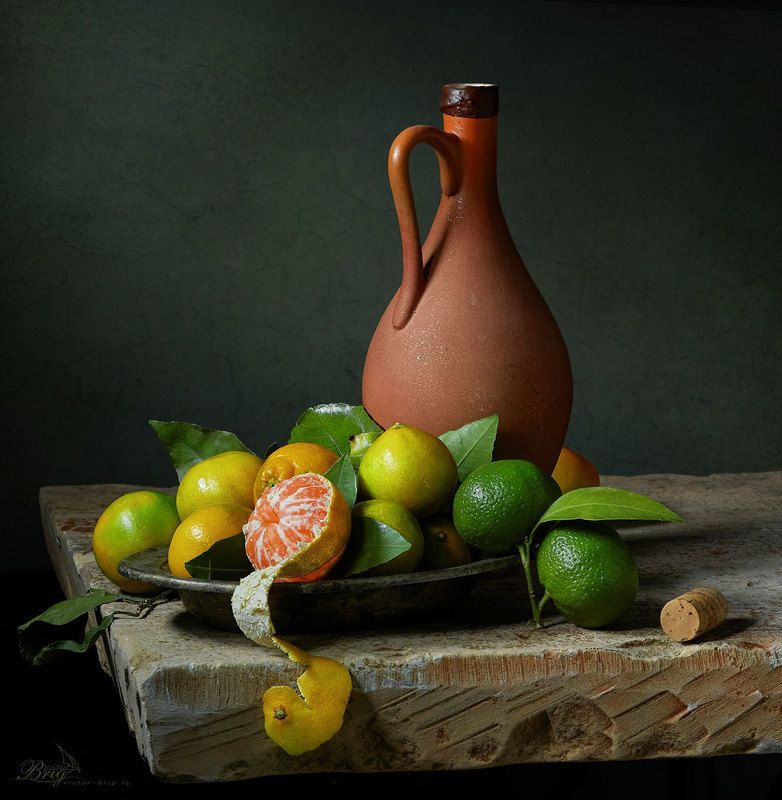 мандарины, кувшин Мандариновоеphoto preview