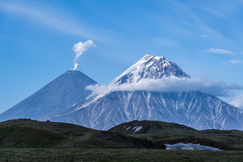 камчатка, вулкан, ключевская сопка, volcano, kamchatka Вулканы Ключевская сопка и Каменьphoto preview